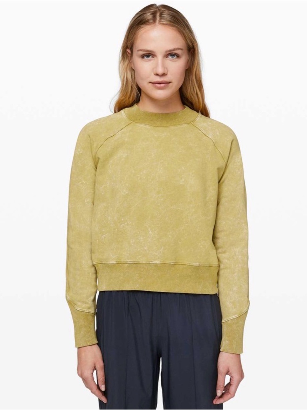 lululemon Lululemon Ready to Roll Crew sweatshirt, color washed vintage gold